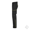 Arbeidsbukse Contrast i full stretch, sort