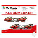 4x4 sport klebemerke, sort/hvit