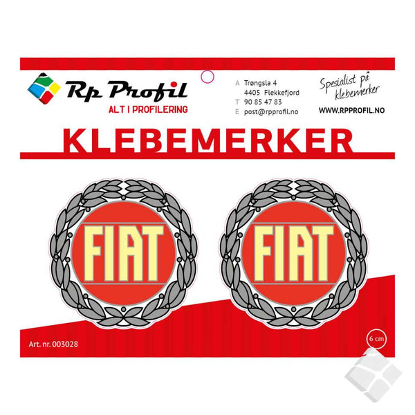 FIAT emblem klebemerke i farger.