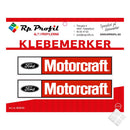 FORD Motorcraft klebemerke i farger.