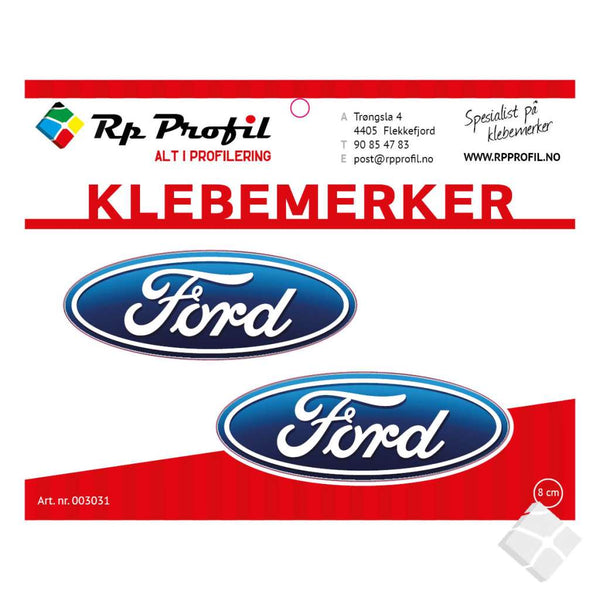 FORD logo klebemerke i farger.