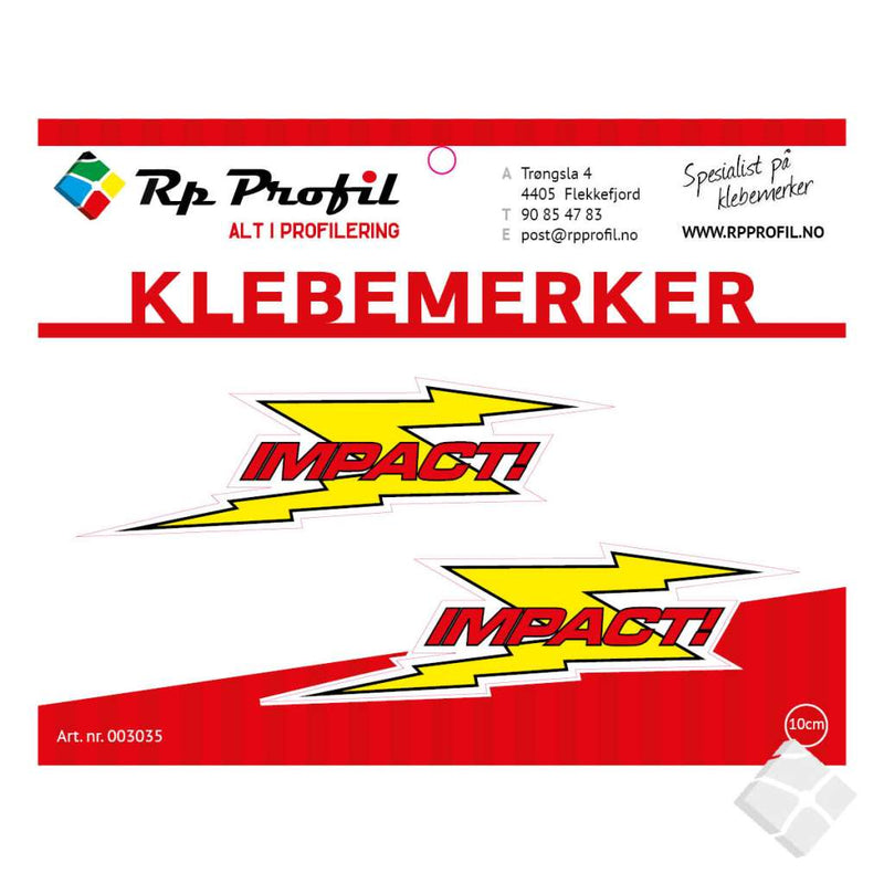 INPACT logo klebemerke i farger.