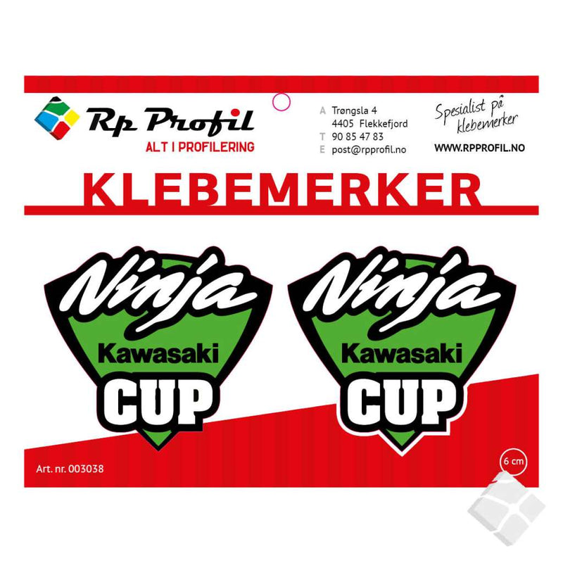 KAWASAKI NINJA CUP klebemerke i klassiske farger.