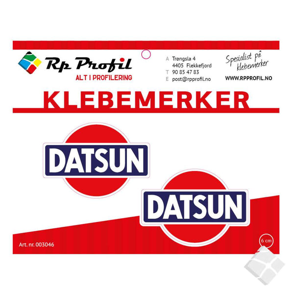 DATSUN logo som klebemerke