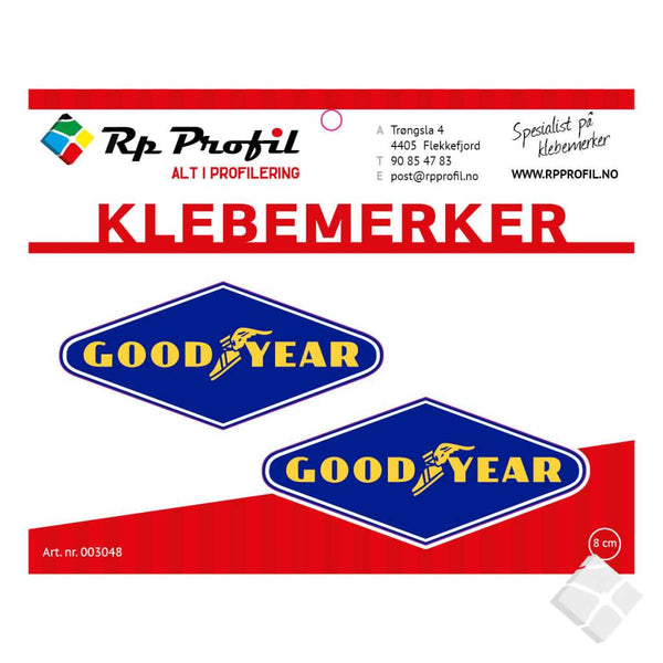 GOODYEAR "old style" logo som klebemerke