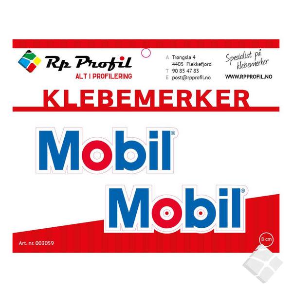 MOBIL logo som klebemerke