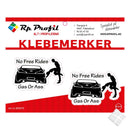 NO FREE RIDES som klebemerke