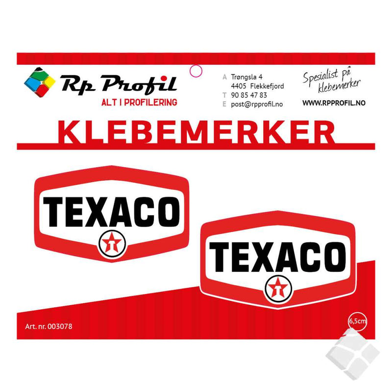 TEXACO klebemerke