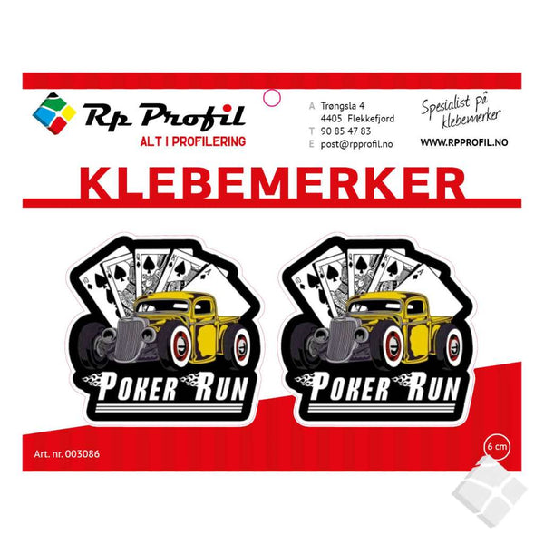 POKER RUN klebemerke