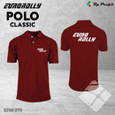 Eurorally classic poloshirt, kardinalrød