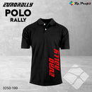 Eurorally poloshirt, sort/rød