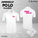 Eurorally klassisk poloshirt, hvit/rosa