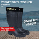 Vernestøvel i superlett EVA Worker, sort