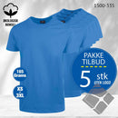 YOU t-skjorter - 5-pack, azurblå