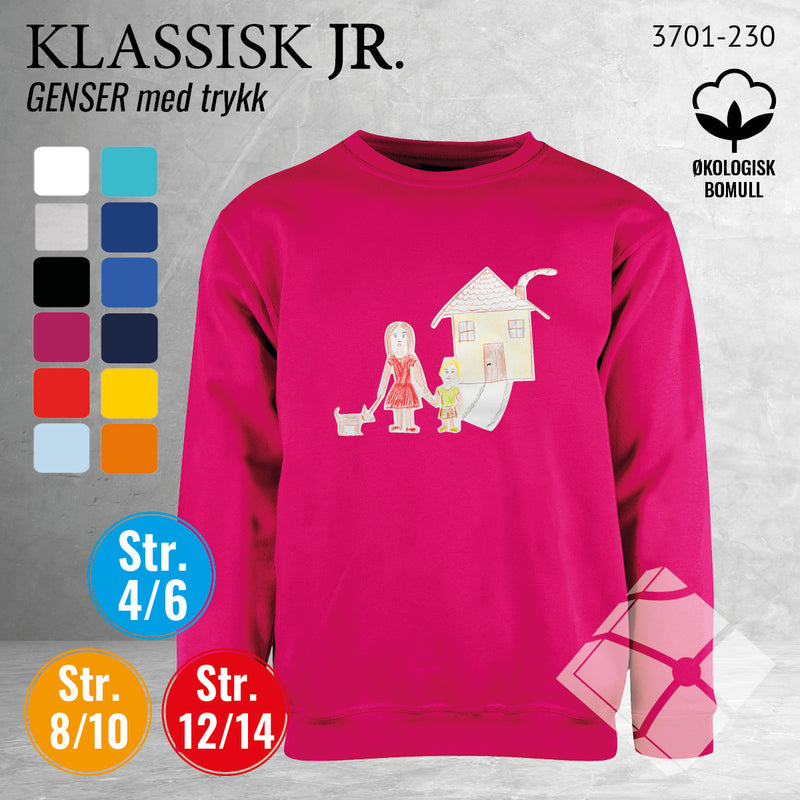 Skolegenser "back to school", rasberry