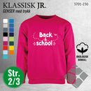 Skolegenser "back to school", rasberry