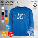 Skolegenser "back to school", kornblå
