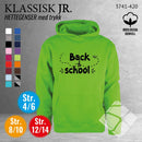Skole hettegenser m/logotrykk, lime