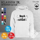 Skole hettegenser m/logotrykk , hvit
