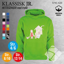 Skole hettegenser m/logotrykk, lime
