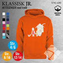 Skole hettegenser m/logotrykk, orange