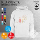 Skole hettegenser m/logotrykk , hvit