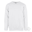 Klassisk collegegenser, hvit