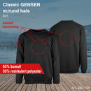 Klassisk collegegenser, sort