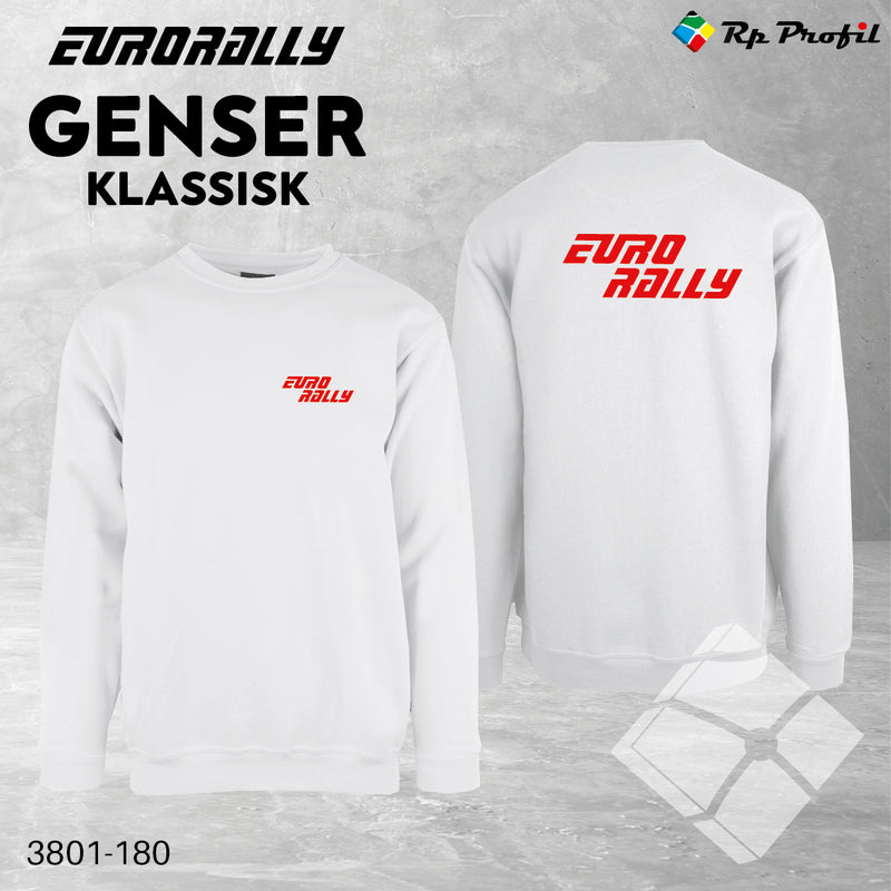 Eurorally classic genser, hvit