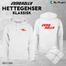 Eurorally klassisk hettegenser, hvit/rød