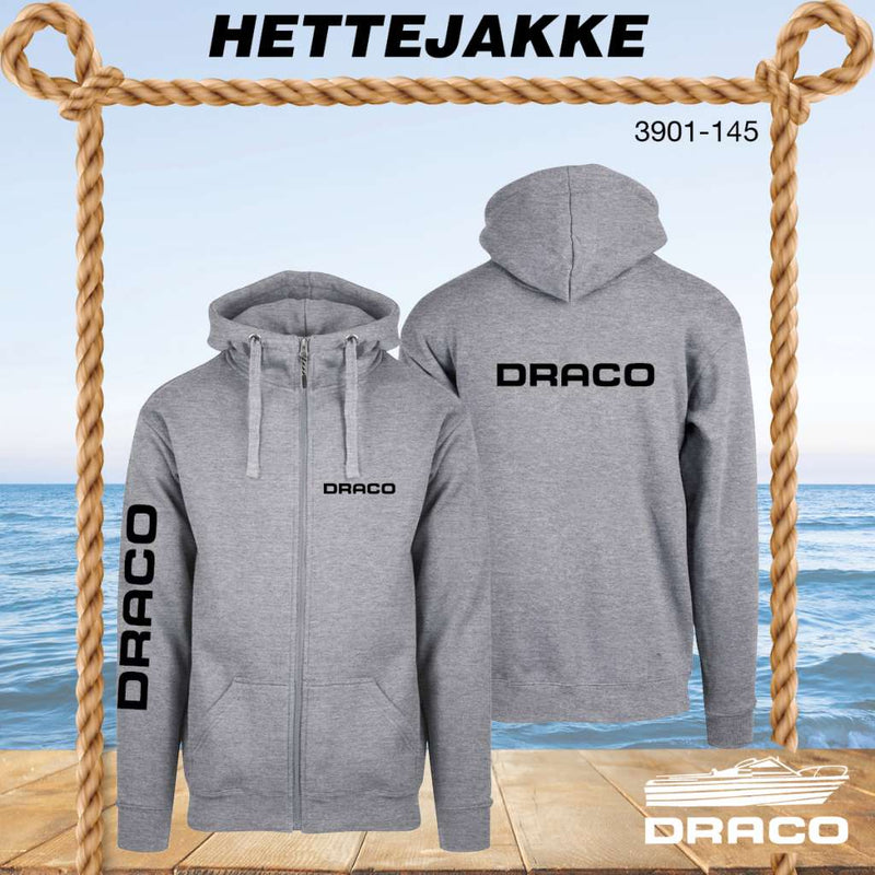 Draco hettejakke team classic logo, gråmelert