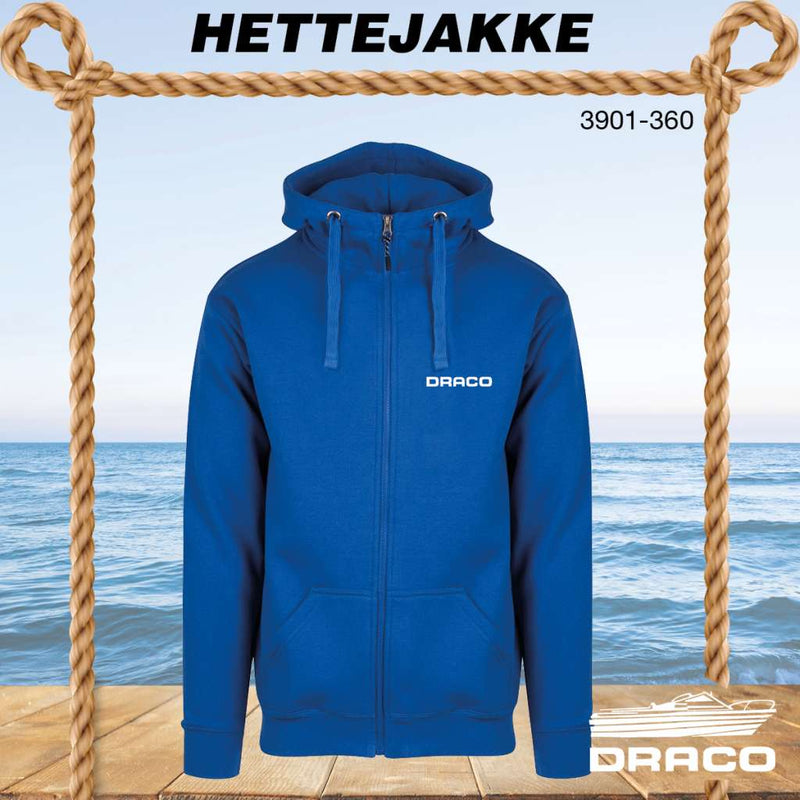 Draco hettejakke classic logo, kornblå