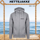 Draco hettejakke classic logo, gråmelert