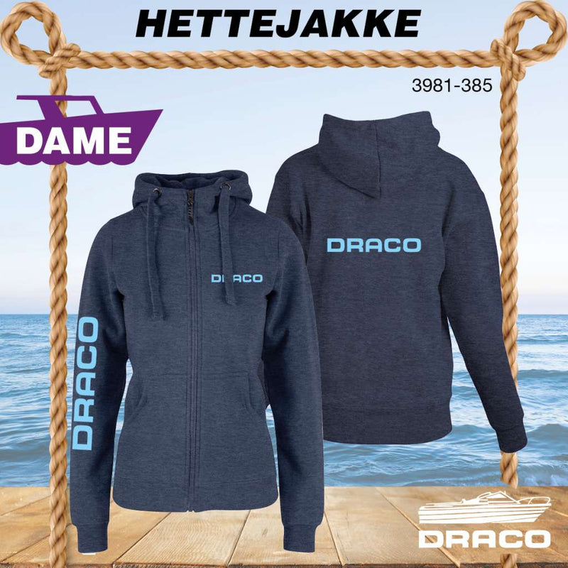 Draco hettejakke classic logo til dame, marine