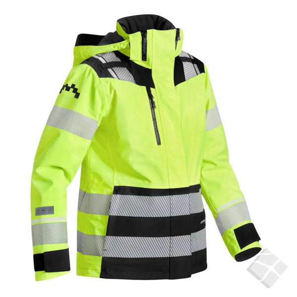 Vinterjakke 2 in 1 W - KL. 3 , sort/ safety gul