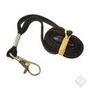 Snor sikkerhet m/karabinkrok, sort