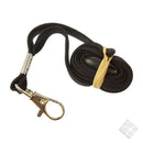 Snor sikkerhet m/karabinkrok, sort