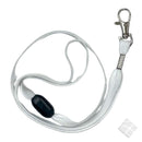 Snor sikkerhet m/karabinkrok, hvit