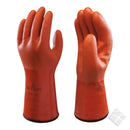 Kuldebestandig PVC hanske med fast fòr.