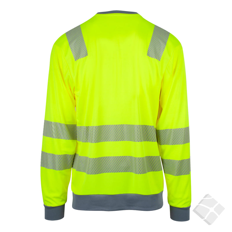 Tynn genser i synlighet KL.2, safety gul