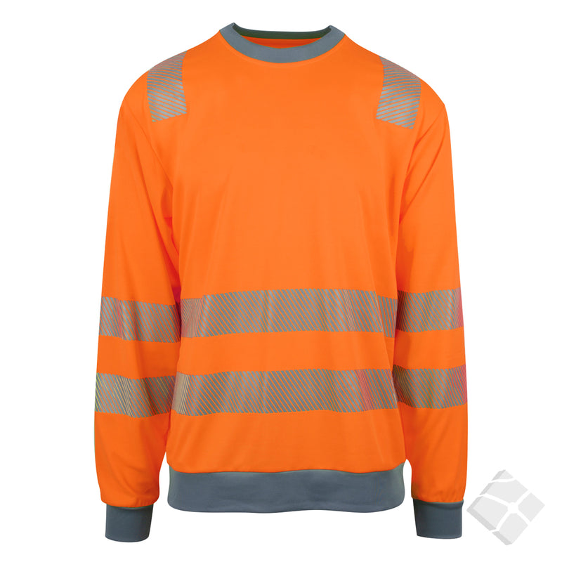 Tynn genser i synlighet KL.2, safety orange