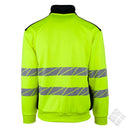 Genser med ZIP og høy synlighet KL.3, safety gul