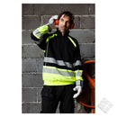 Genser m/ZIP & refleks - Crossover, sort/safetygul