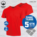 YOU t-skjorter - 5-pack, rød