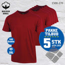 YOU t-skjorter - 5-pack , kardinalrød