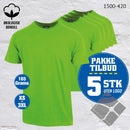 YOU t-skjorter - 5-pack, limegrønn