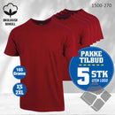 YOU t-skjorter - 5-pack , kardinalrød