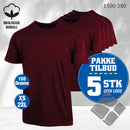 YOU t-skjorter - 5-pack , vinrød
