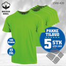 YOU t-skjorter - 5-pack, limegrønn
