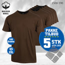 YOU t-skjorter - 5-pack , brun